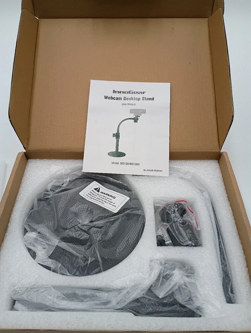 InnoGear Desktop Webcam Stand Flexible Gooseneck Tripod Head Model WS130